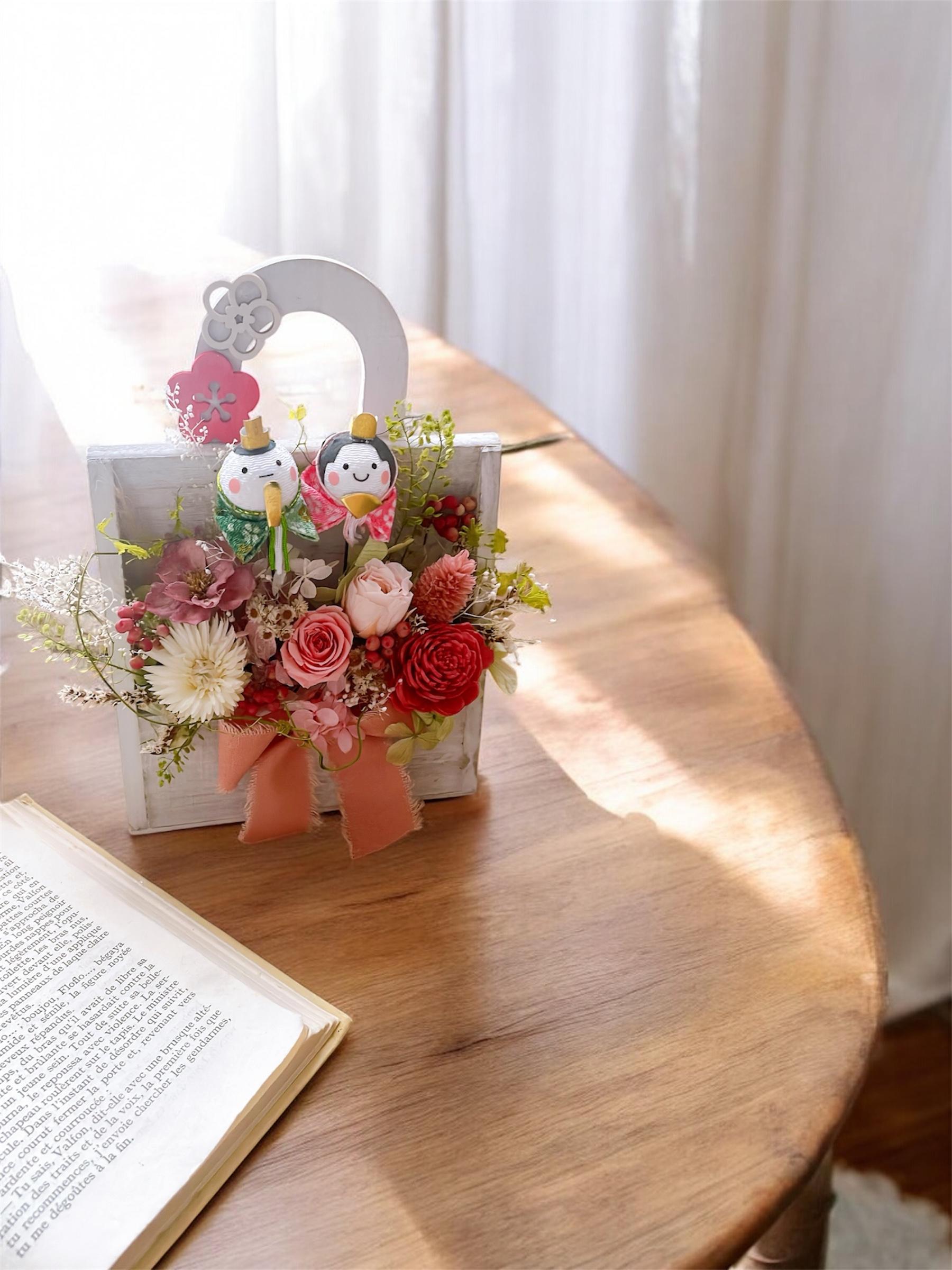 【製作キット】季節をめぐる おひなさまフラワー(プリザーブドフラワー)  お雛様　雛飾り　おひなさま | 4枚目